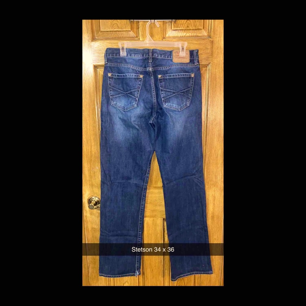Men’s John B. Stetson Straight Leg Denim Jeans 34x36